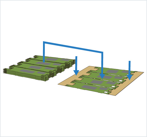 ［Image］PCB placer： HDI 基板用高精度框架排列机